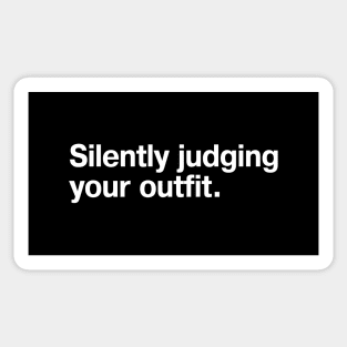 Silently judging your outfit. Sticker